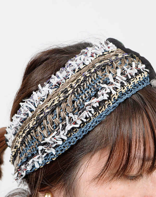 
                  
                    Load image into Gallery viewer, ウェーブレースニット切替ヘアバンド / BEH01045WA
                  
                