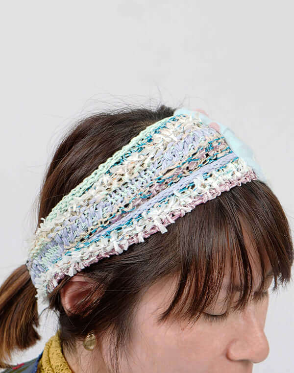 
                  
                    Load image into Gallery viewer, ウェーブレースニット切替ヘアバンド / BEH01045WA
                  
                