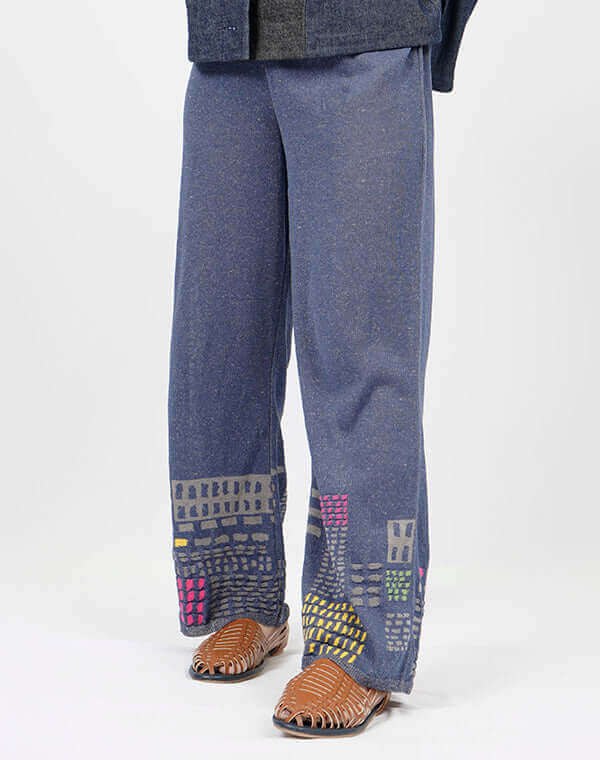 ステッチインターシャニットパンツ / BEH01025WA