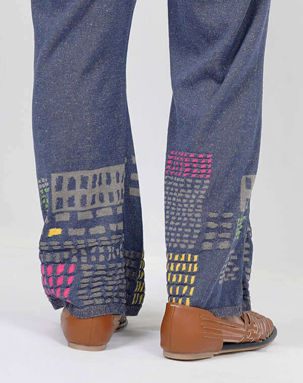 
                  
                    Load image into Gallery viewer, ステッチインターシャニットパンツ / BEH01025WA
                  
                