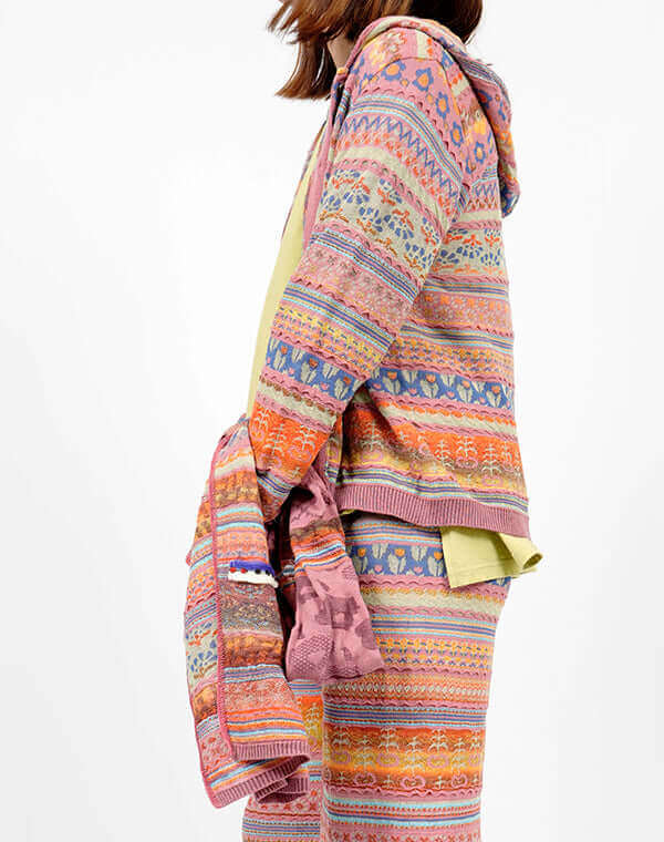 
                  
                    Load image into Gallery viewer, 花畑ジャカードニットストール / BEH01007WA
                  
                