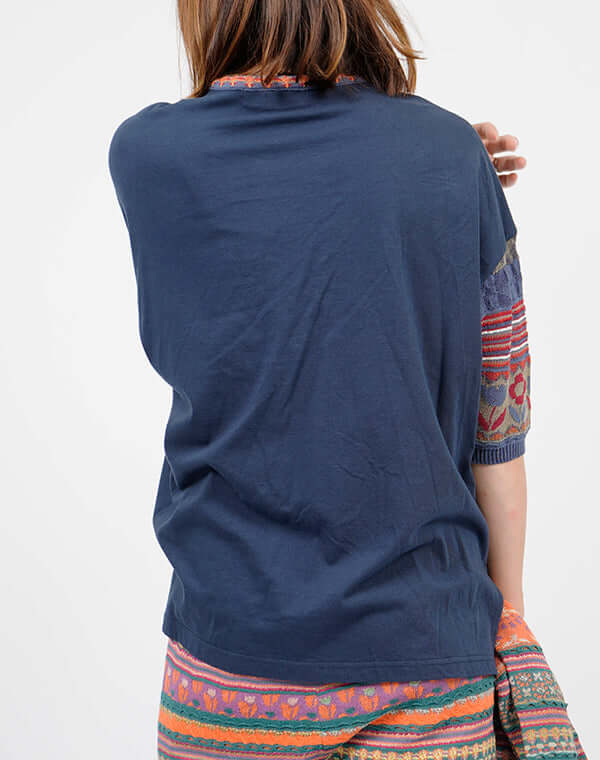 
                  
                    Load image into Gallery viewer, ジャカードニットワイドTシャツ / BEH01106WA
                  
                