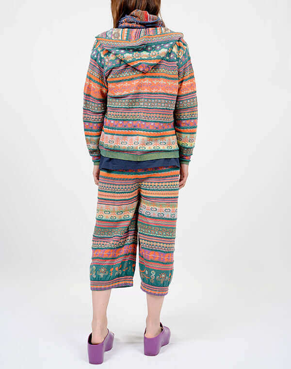 
                  
                    Load image into Gallery viewer, 花畑ジャカードフーディーカーディガン / BEH01004WA
                  
                