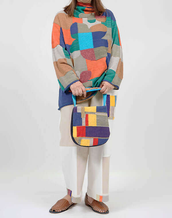 
                  
                    Load image into Gallery viewer, モザイク柄ハンドバッグ / BEH01035WA
                  
                