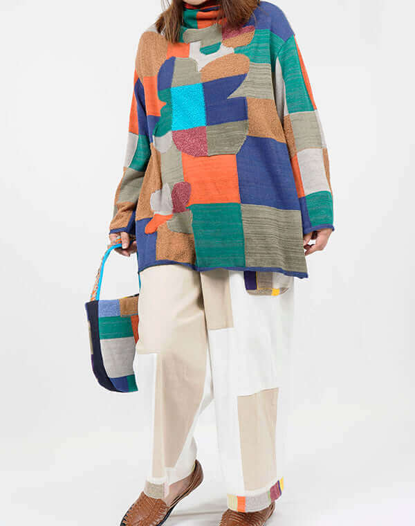 
                  
                    Load image into Gallery viewer, モザイク柄ハンドバッグ / BEH01035WA
                  
                