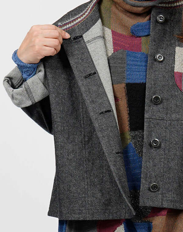 
                  
                    Load image into Gallery viewer, デニムパッチワークジャケット / BEH01084WA
                  
                