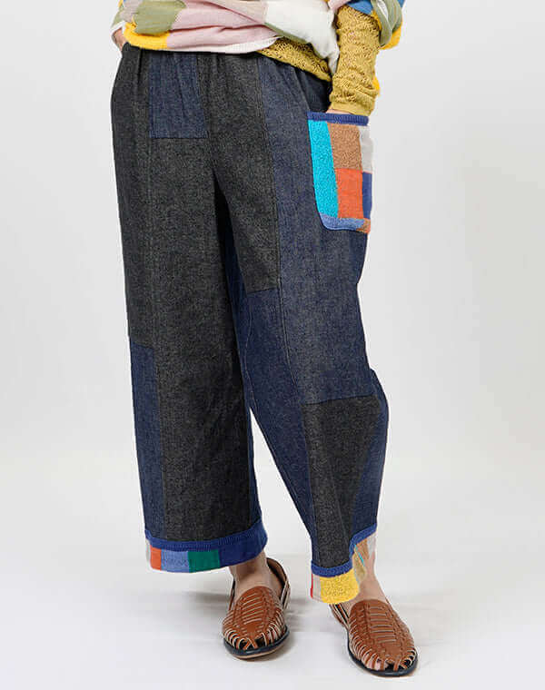 デニムパッチワークパンツ / BEH01086WA