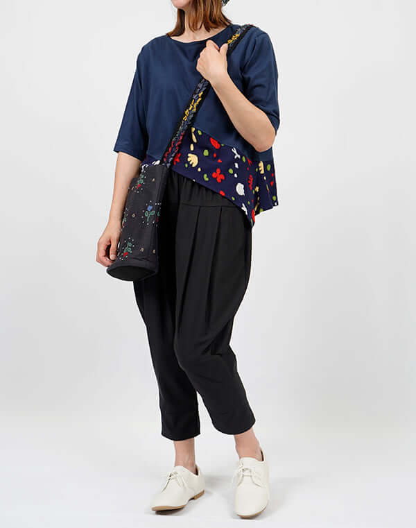 
                  
                    Load image into Gallery viewer, ガーデン柄切替Tシャツ / BEH01108WA
                  
                