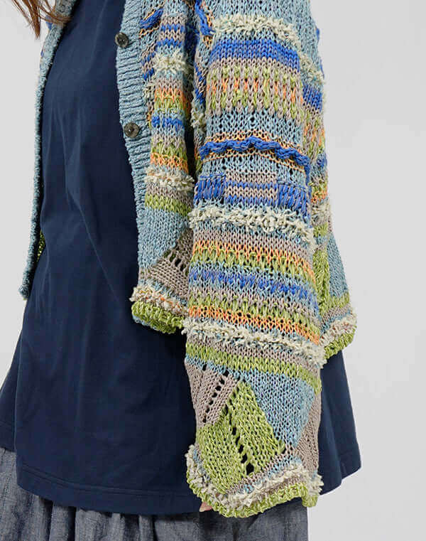 
                  
                    Load image into Gallery viewer, ウェーブレースニットカーディガン / BEH01041WA
                  
                