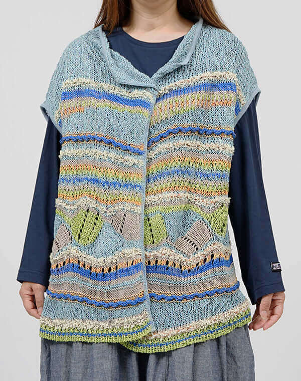 ウェーブレースニットベスト / BEH01040WA