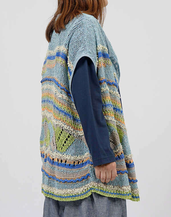 
                  
                    Load image into Gallery viewer, ウェーブレースニットベスト / BEH01040WA
                  
                