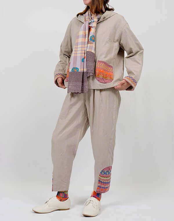 
                  
                    Load image into Gallery viewer, 綿麻リバーシブルテーパードパンツ / BEH01057WA
                  
                