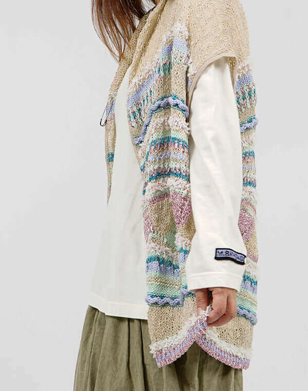 
                  
                    Load image into Gallery viewer, ウェーブレースニットベスト / BEH01040WA
                  
                