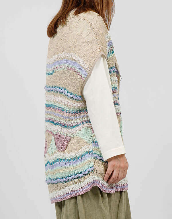 
                  
                    Load image into Gallery viewer, ウェーブレースニットベスト / BEH01040WA
                  
                