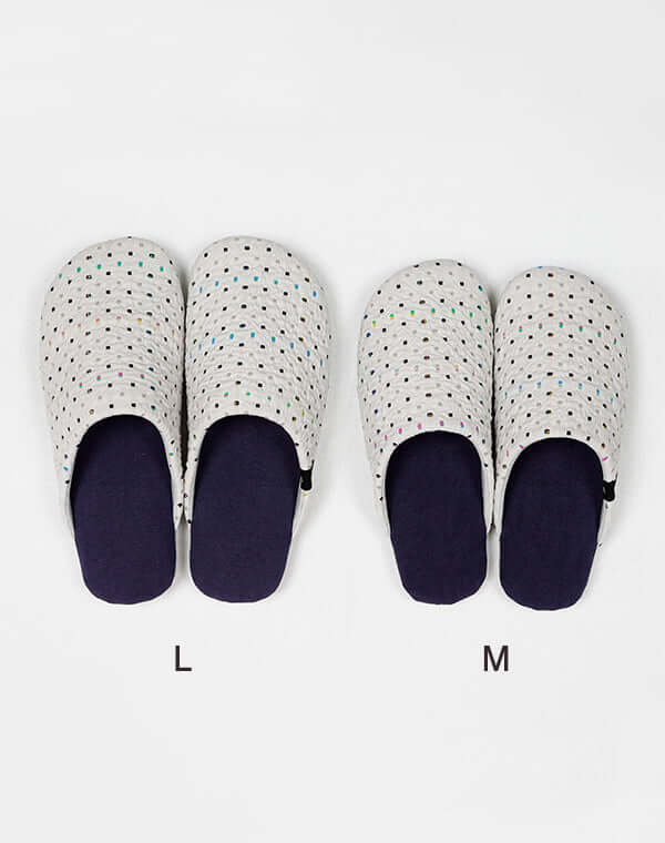 
                  
                    Load image into Gallery viewer, 【再入荷】《ABE HOME SHOES×GEA》綿麻Comfity オリジナルスリッパ - ドット / 903483253003
                  
                