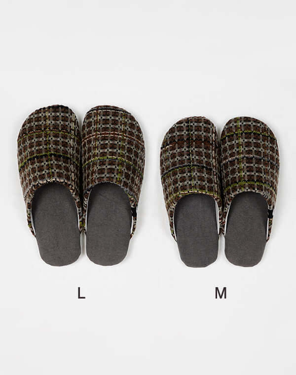 
                  
                    Load image into Gallery viewer, 【再入荷】《ABE HOME SHOES×GEA》綿麻Comfity オリジナルスリッパ - チェック / 903483253004
                  
                