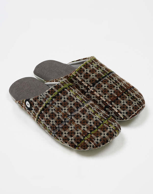 
                  
                    Load image into Gallery viewer, 【再入荷】《ABE HOME SHOES×GEA》綿麻Comfity オリジナルスリッパ - チェック / 903483253004
                  
                