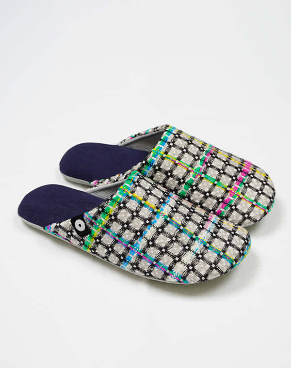 
                  
                    Load image into Gallery viewer, 【再入荷】《ABE HOME SHOES×GEA》綿麻Comfity オリジナルスリッパ - チェック / 903483253004
                  
                