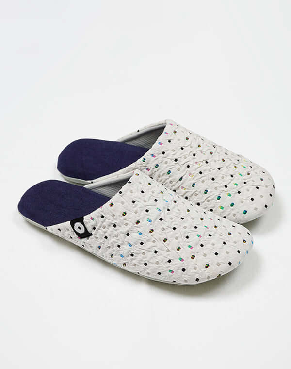 
                  
                    Load image into Gallery viewer, 【再入荷】《ABE HOME SHOES×GEA》綿麻Comfity オリジナルスリッパ - ドット / 903483253003
                  
                