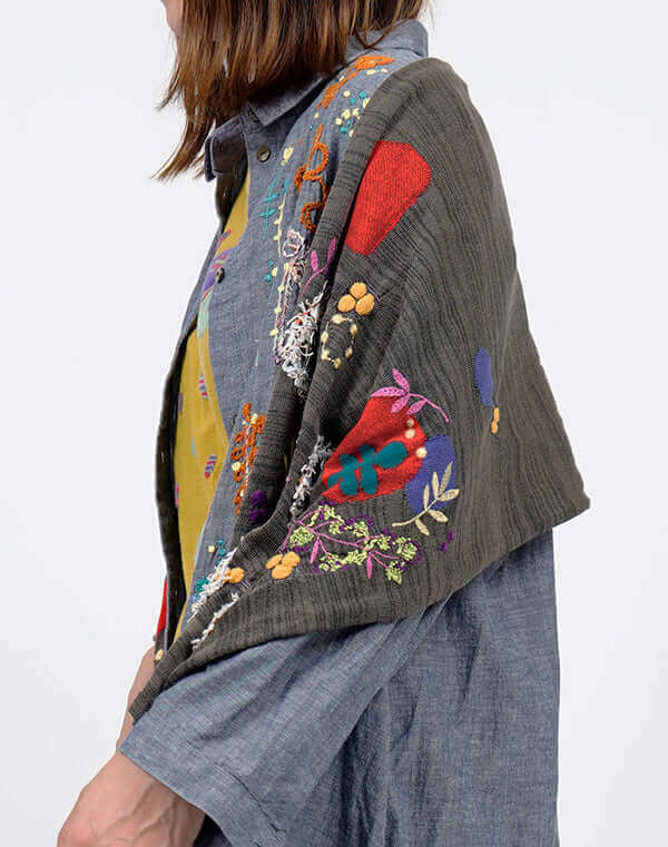 
                  
                    Load image into Gallery viewer, あわ刺繍3WAYショール / BEH01015WA
                  
                