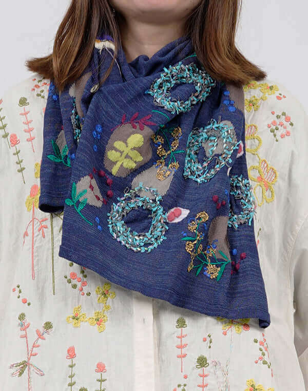 あわ刺繍3WAYショール / BEH01015WA