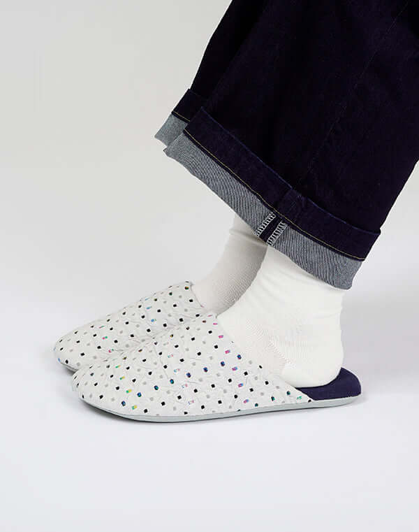 
                  
                    Load image into Gallery viewer, 【再入荷】《ABE HOME SHOES×GEA》綿麻Comfity オリジナルスリッパ - ドット / 903483253003
                  
                