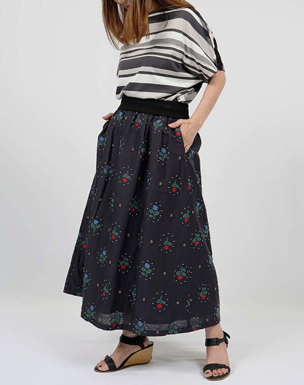 
                  
                    Load image into Gallery viewer, 前後切替ボーダーフレンチスリーブショートTシャツ / BEH01104WA
                  
                