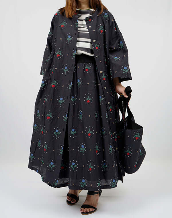 リズムフラワー前開きワンピース / BEH01075WA