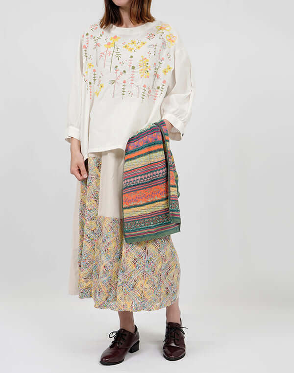 
                  
                    Load image into Gallery viewer, ファンシーレース切替スカート / BEH01089WA
                  
                