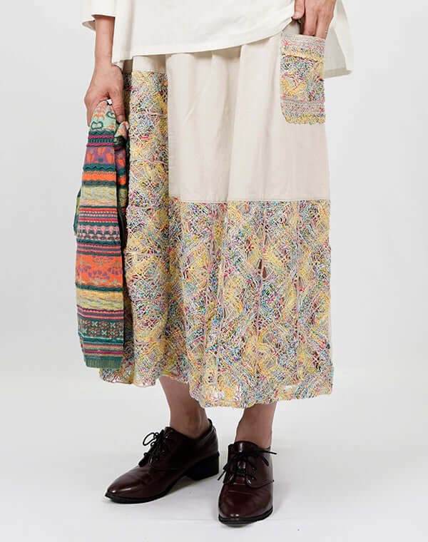 
                  
                    Load image into Gallery viewer, ファンシーレース切替スカート / BEH01089WA
                  
                