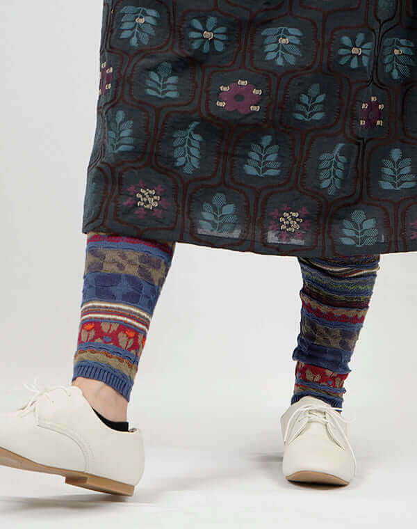 
                  
                    Load image into Gallery viewer, 花畑ジャカードレギンス / BEH01006WA
                  
                