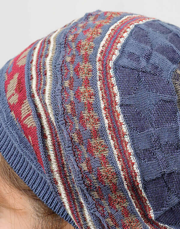 
                  
                    Load image into Gallery viewer, 花畑ジャカードニットベレー帽 / BEH01008WA
                  
                