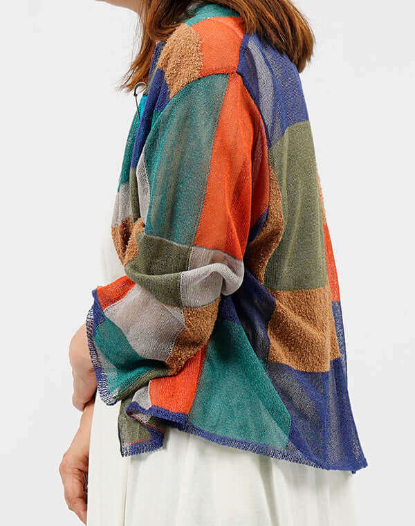 
                  
                    Load image into Gallery viewer, モザイク花柄カーディガン / BEH01027WA
                  
                