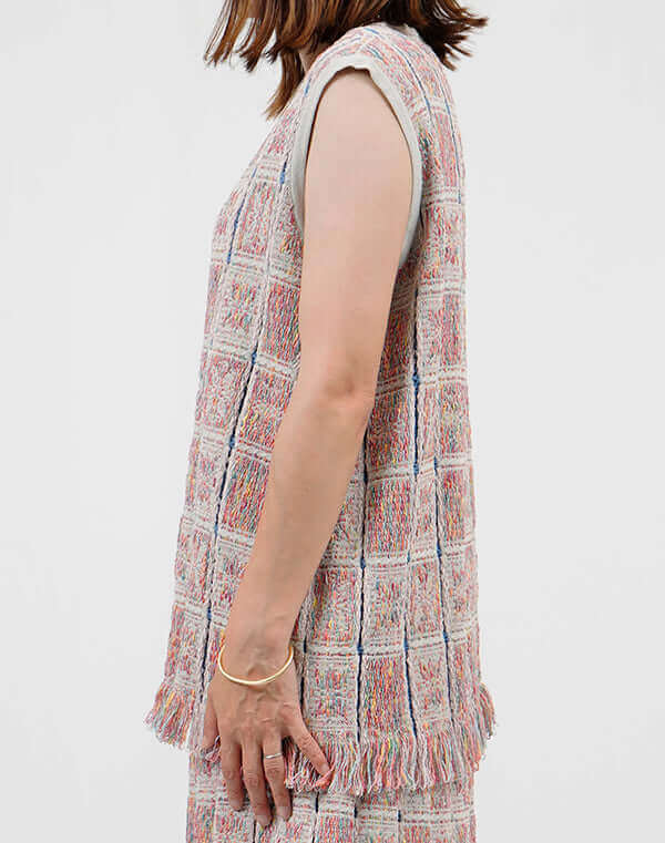 
                  
                    Load image into Gallery viewer, タイルインレイロングベスト / BEH01020WA
                  
                