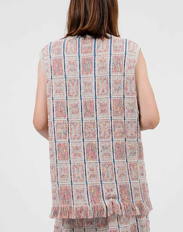 
                  
                    Load image into Gallery viewer, タイルインレイロングベスト / BEH01020WA
                  
                