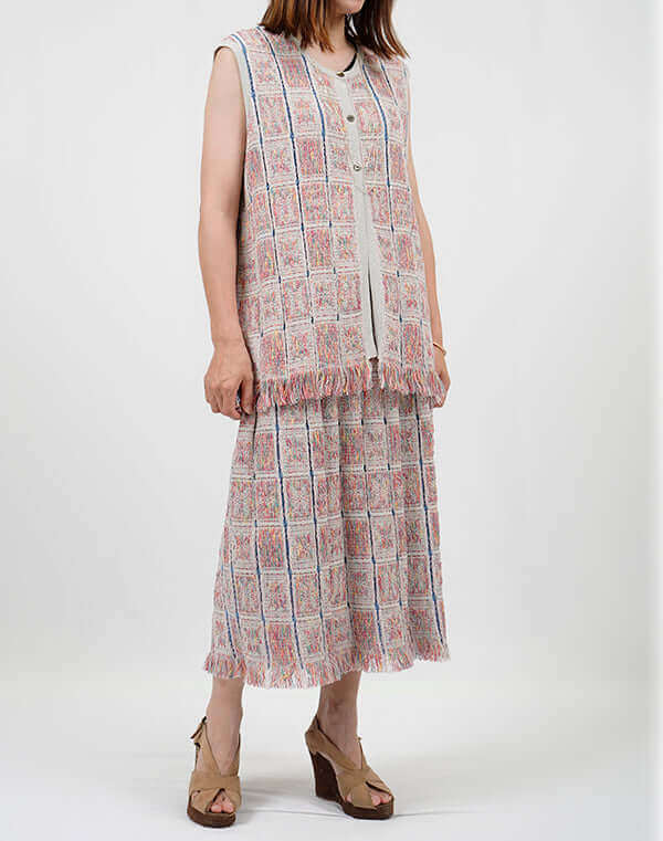 
                  
                    Load image into Gallery viewer, タイルインレイロングベスト / BEH01020WA
                  
                