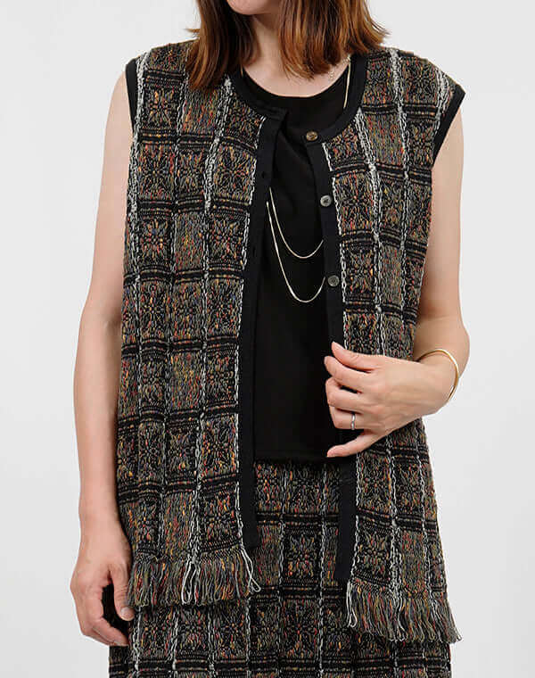 タイルインレイロングベスト / BEH01020WA