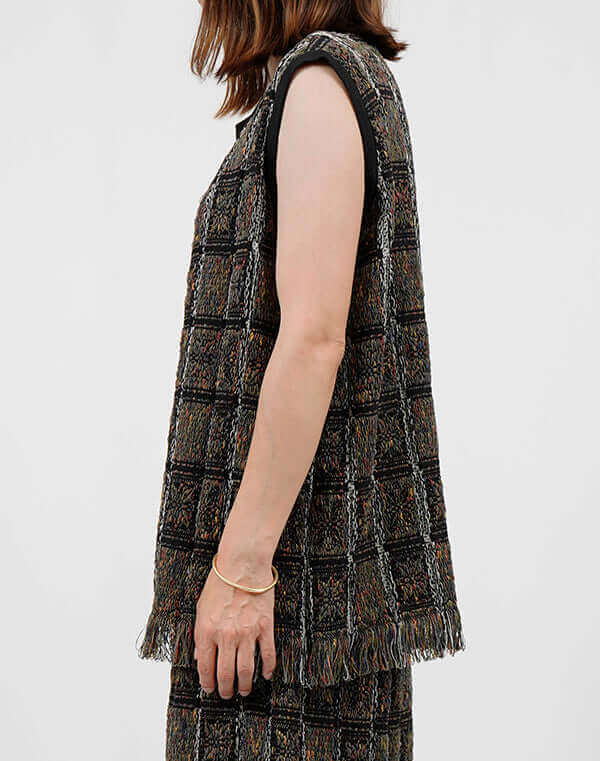 
                  
                    Load image into Gallery viewer, タイルインレイロングベスト / BEH01020WA
                  
                