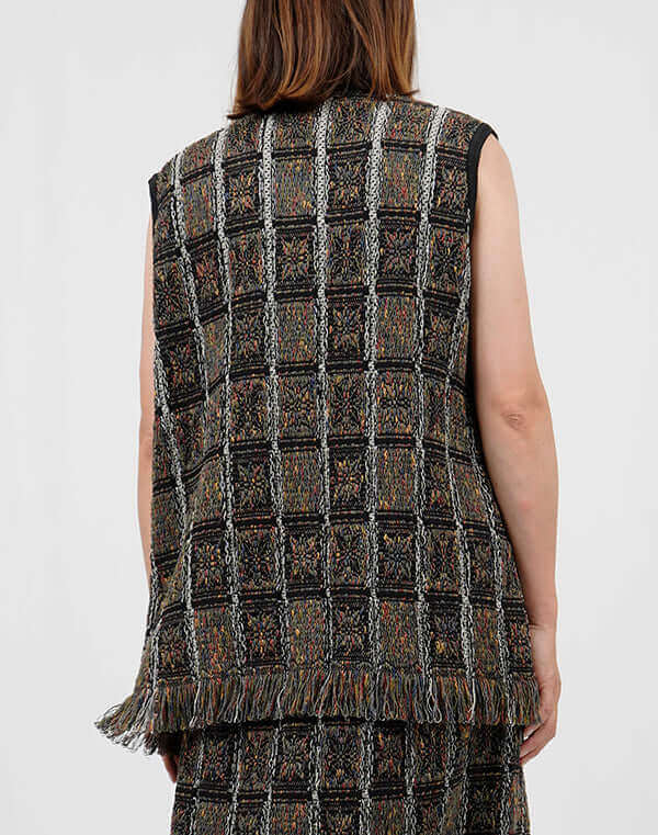 
                  
                    Load image into Gallery viewer, タイルインレイロングベスト / BEH01020WA
                  
                