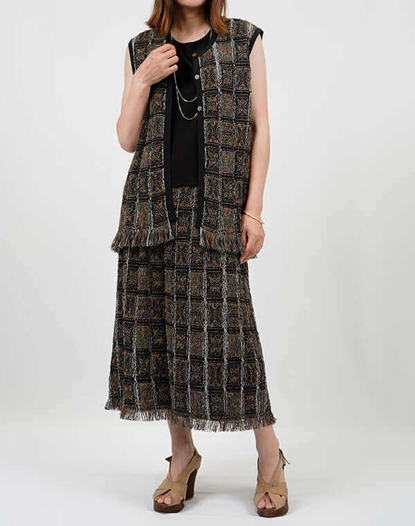 
                  
                    Load image into Gallery viewer, タイルインレイロングベスト / BEH01020WA
                  
                