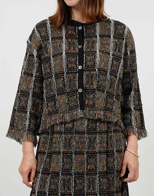 タイルインレイカーディガン / BEH01019WA