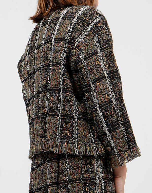 
                  
                    Load image into Gallery viewer, タイルインレイカーディガン / BEH01019WA
                  
                