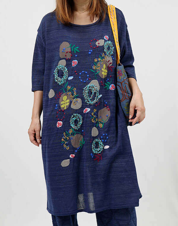 
                  
                    Load image into Gallery viewer, あわ刺繍ワンピース / BEH01012WA
                  
                