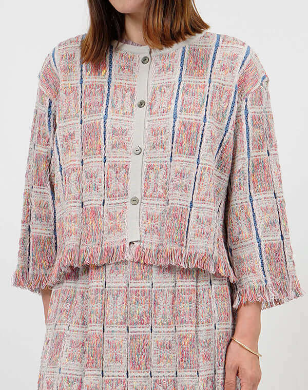 
                  
                    Load image into Gallery viewer, タイルインレイカーディガン / BEH01019WA
                  
                