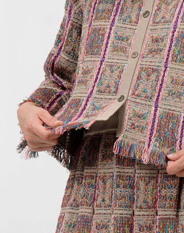 
                  
                    Load image into Gallery viewer, タイルインレイカーディガン / BEH01019WA
                  
                