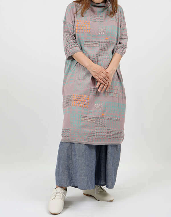 ステッチインターシャワンピース / BEH01023WA