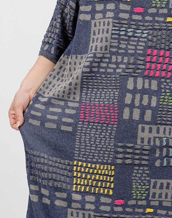 
                  
                    Load image into Gallery viewer, ステッチインターシャワンピース / BEH01023WA
                  
                