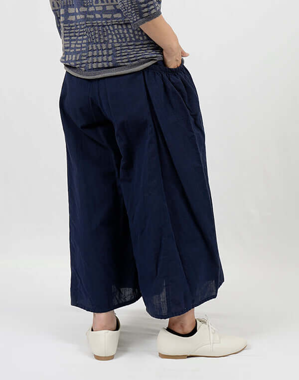 
                  
                    Load image into Gallery viewer, 綿麻シャンブレーギャザーパンツ / BEH01094WA
                  
                