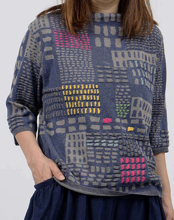 ステッチインターシャプルオーバー / BEH01022WA