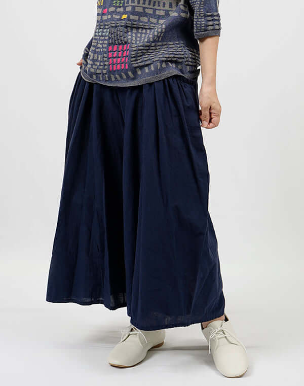 
                  
                    Load image into Gallery viewer, 綿麻シャンブレーギャザーパンツ / BEH01094WA
                  
                